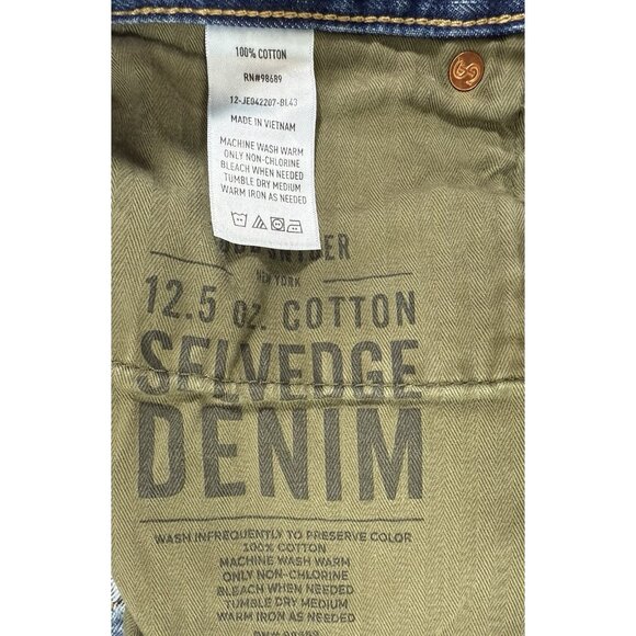 Todd Snyder Selvedge Straight Leg Jeans 12.5oz Cotton Distressed Denim Sz 30x29 - Picture 7 of 12